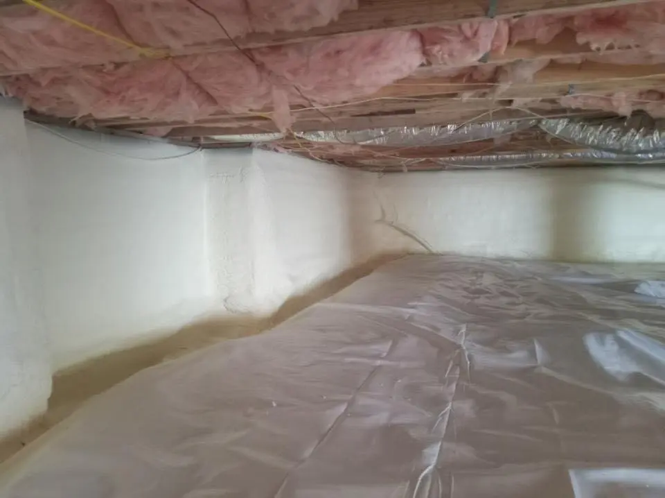 Crawl space encapsulation with closed-cell spray foam for Flat Roof Repair in Catalina